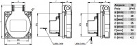 Ổ cắm âm có nắp PCE 16A-250V-2P+E-IP54 F1050-0B