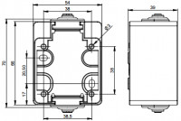 Đế nối cho ổ cắm âm PCE F106-0