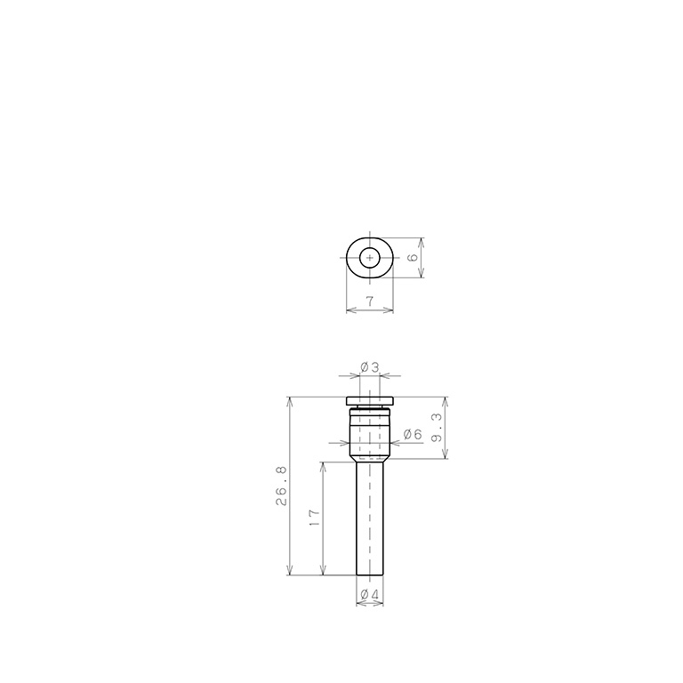 Đầu Nối Nhanh Khí Nén Giữa Ống Khí Và Fitting Dạng Nối Giảm Pisco PGJ4-3MW_drawing