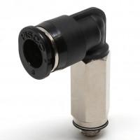Đầu Nối Nhanh Khí Nén Dạng Cong 90° Ren Ngoài (Dài) Pisco PLL6-M5M-C