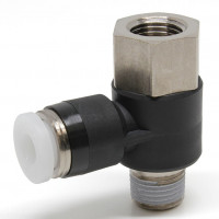 Đầu Nối Nhanh Khí Nén Cong 90° Đầu Lục Giác Trụ Ren Đực Cái Pisco PHF3/16-01