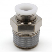 Đầu Nối Nhanh Khí Nén Dạng Thẳng Thân Lục Giác Ren Ngoài Pisco PC3/8-N4U
