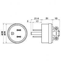 Phích Cắm 3 Chấu Panasonic Màu Trắng 15A-125V