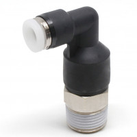 Đầu Nối Nhanh Khí Nén Dạng Cong 90° Ren Ngoài (Dài) Pisco PLL1/4-03