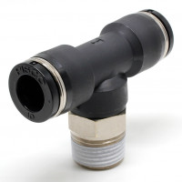 Đầu Nối Nhanh Khí Nén Dạng Chữ T Ren Ngoài Pisco PB10-03-C