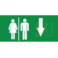 Hình Chỉ Hướng Nanoco EXIT (Toilet, Xuống)