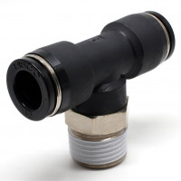 Đầu Nối Nhanh Khí Nén Dạng Chữ T Ren Ngoài Pisco PB12-04W