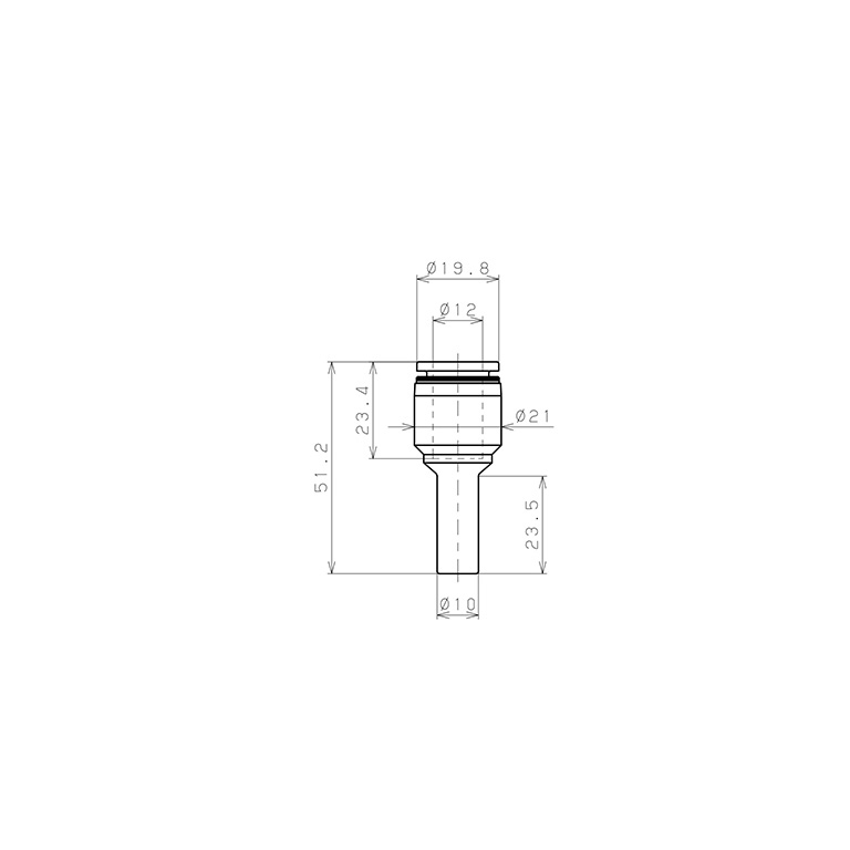 Đầu Nối Nhanh Khí Nén Giữa Ống Khí Và Fitting Dạng Nối Giảm Pisco PGJ10-12W_drawing