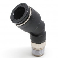 Đầu Nối Nhanh Khí Nén Dạng Cong 45° Ren Ngoài Pisco PLH12-02