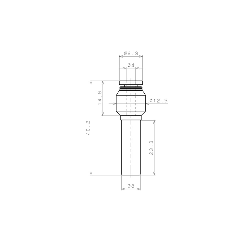 Đầu Nối Nhanh Khí Nén Giữa Ống Khí Và Fitting Dạng Nối Giảm Pisco PGJ8-4W-C_drawing