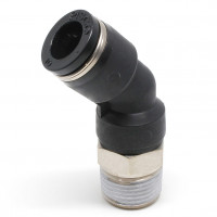 Đầu Nối Nhanh Khí Nén Dạng Cong 45° Ren Ngoài Pisco PLH10-03W