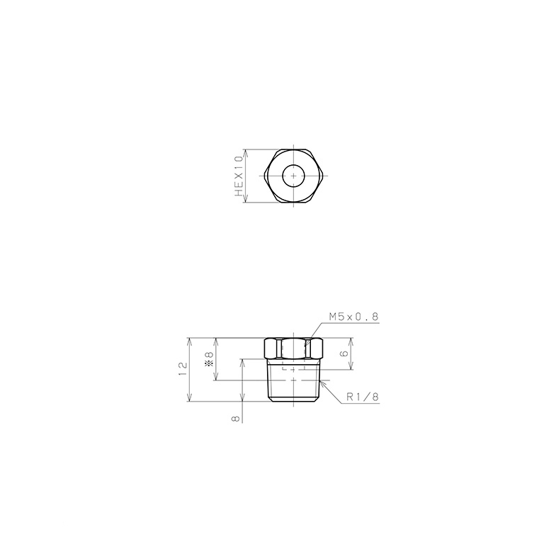 Đầu Nối Ren Đực Cái Pisco PF01-M5_drawing