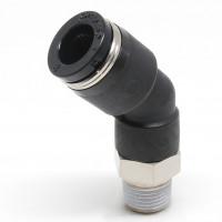 Đầu Nối Nhanh Khí Nén Dạng Cong 45° Ren Ngoài Pisco PLH8-01W