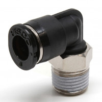 Đầu Nối Nhanh Khí Nén Dạng Cong 90° Ren Ngoài Pisco PL8-01M