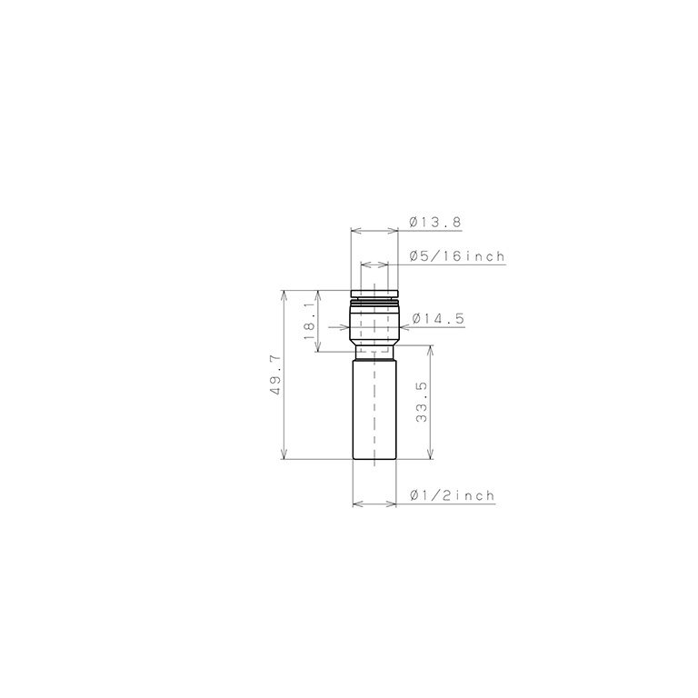 Đầu Nối Nhanh Khí Nén Giữa Ống Khí Và Fitting Dạng Nối Giảm Pisco PGJ1/2-5/16_drawing