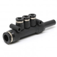 Đầu Nối Nhanh Khí Nén Giữa Ống Khí Và Fitting Bốn Nhánh Dạng Chữ T Pisco PKJ8-4W