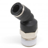Đầu Nối Nhanh Khí Nén Dạng Cong 45° Ren Ngoài Pisco PLH8-03