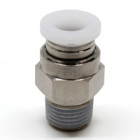 Đầu Nối Nhanh Khí Nén Dạng Thẳng Thân Lục Giác Ren Ngoài Pisco PC1/4-01