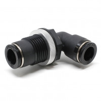 Đầu Nối Nhanh Khí Nén Cong 90° Ren Ngoài Lắp Kẹp Vách Pisco PML12-C