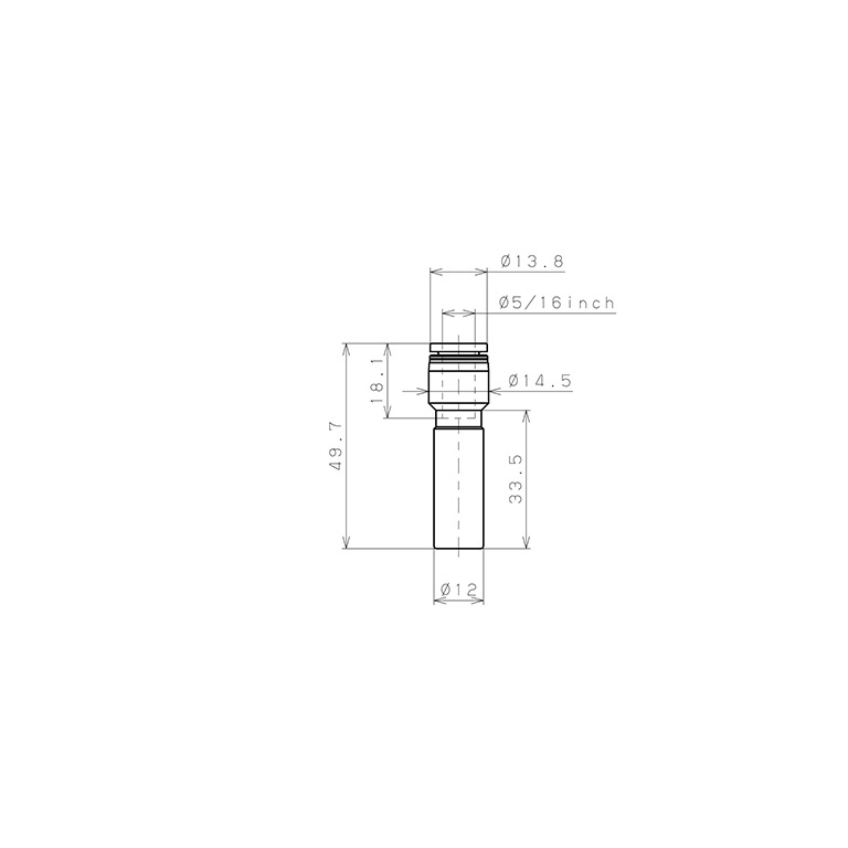 Đầu Nối Nhanh Khí Nén Giữa Ống Khí Và Fitting Dạng Nối Giảm Pisco PGJ12-5/16W_drawing