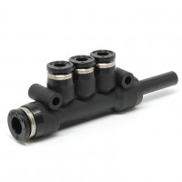 Đầu Nối Nhanh Khí Nén Giữa Ống Khí Và Fitting Bốn Nhánh Dạng Chữ T Pisco PKJ6-4W