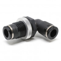 Đầu Nối Nhanh Khí Nén Cong 90° Ren Ngoài Lắp Kẹp Vách Pisco PML10