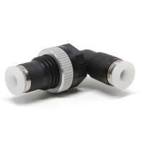 Đầu Nối Nhanh Khí Nén Cong 90° Ren Ngoài Lắp Kẹp Vách Pisco PML5/32-C