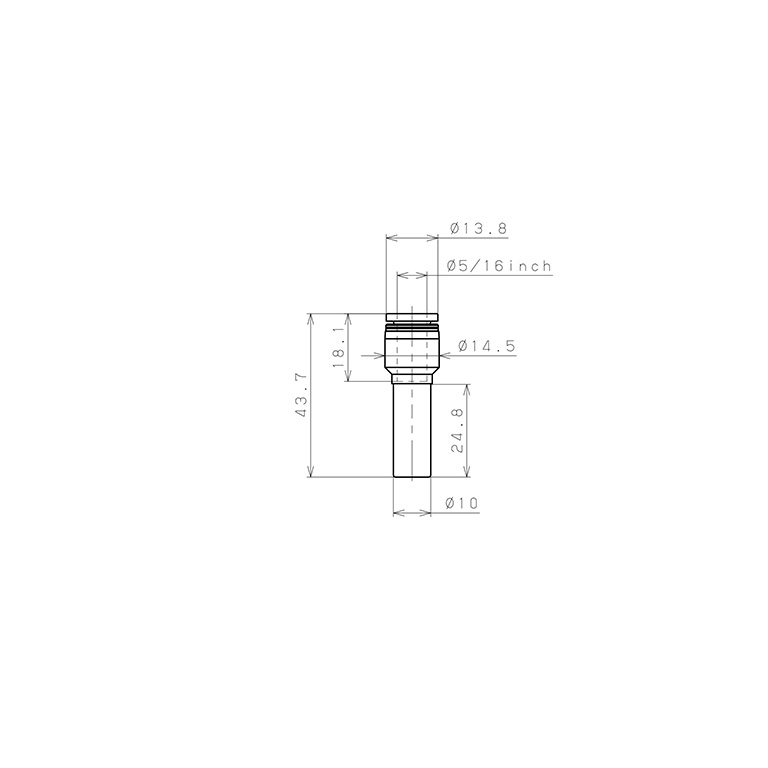 Đầu Nối Nhanh Khí Nén Giữa Ống Khí Và Fitting Dạng Nối Giảm Pisco PGJ10-5/16-UC_drawing