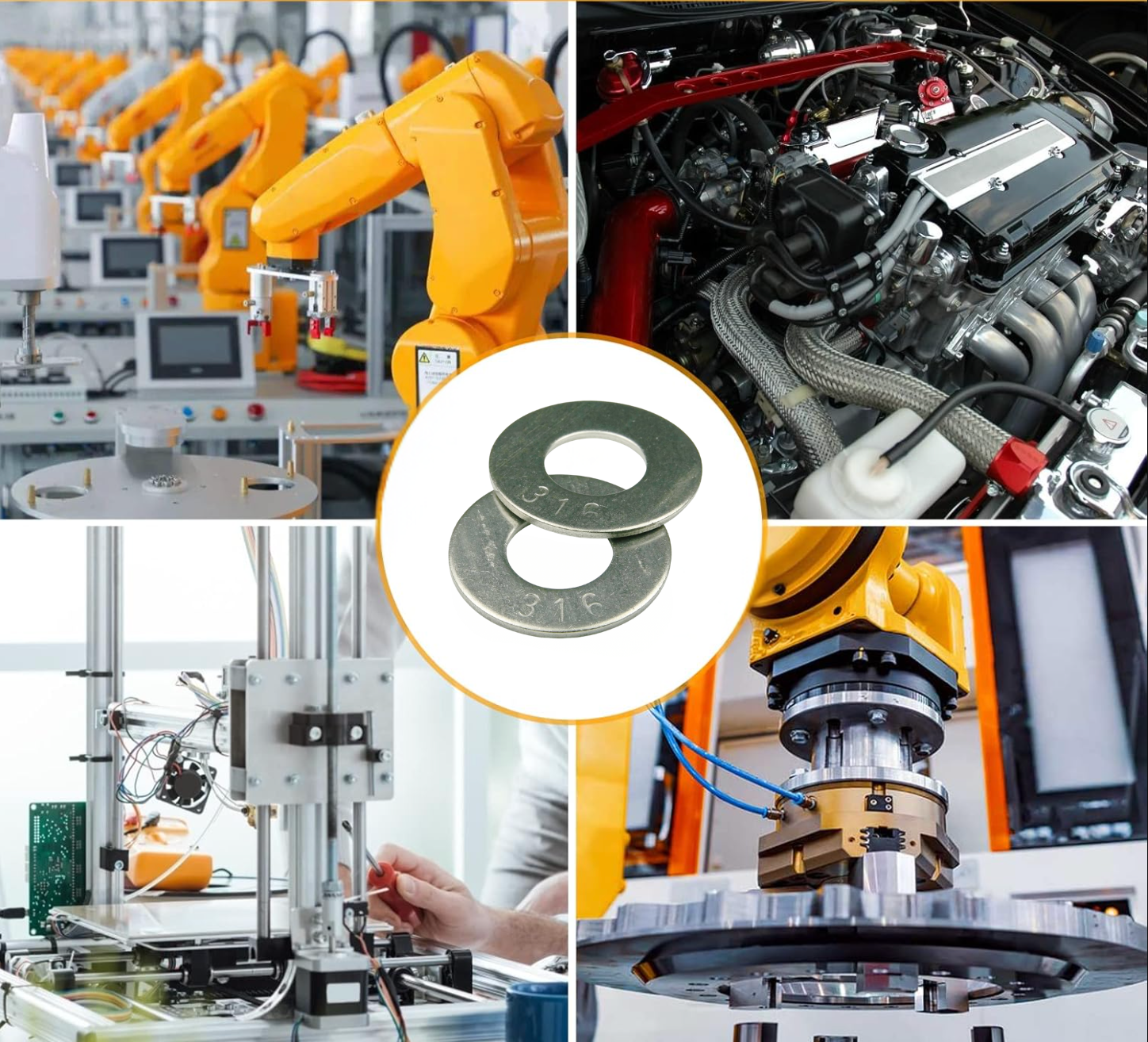 Lông đền M18 ứng dụng trong công nghiệp