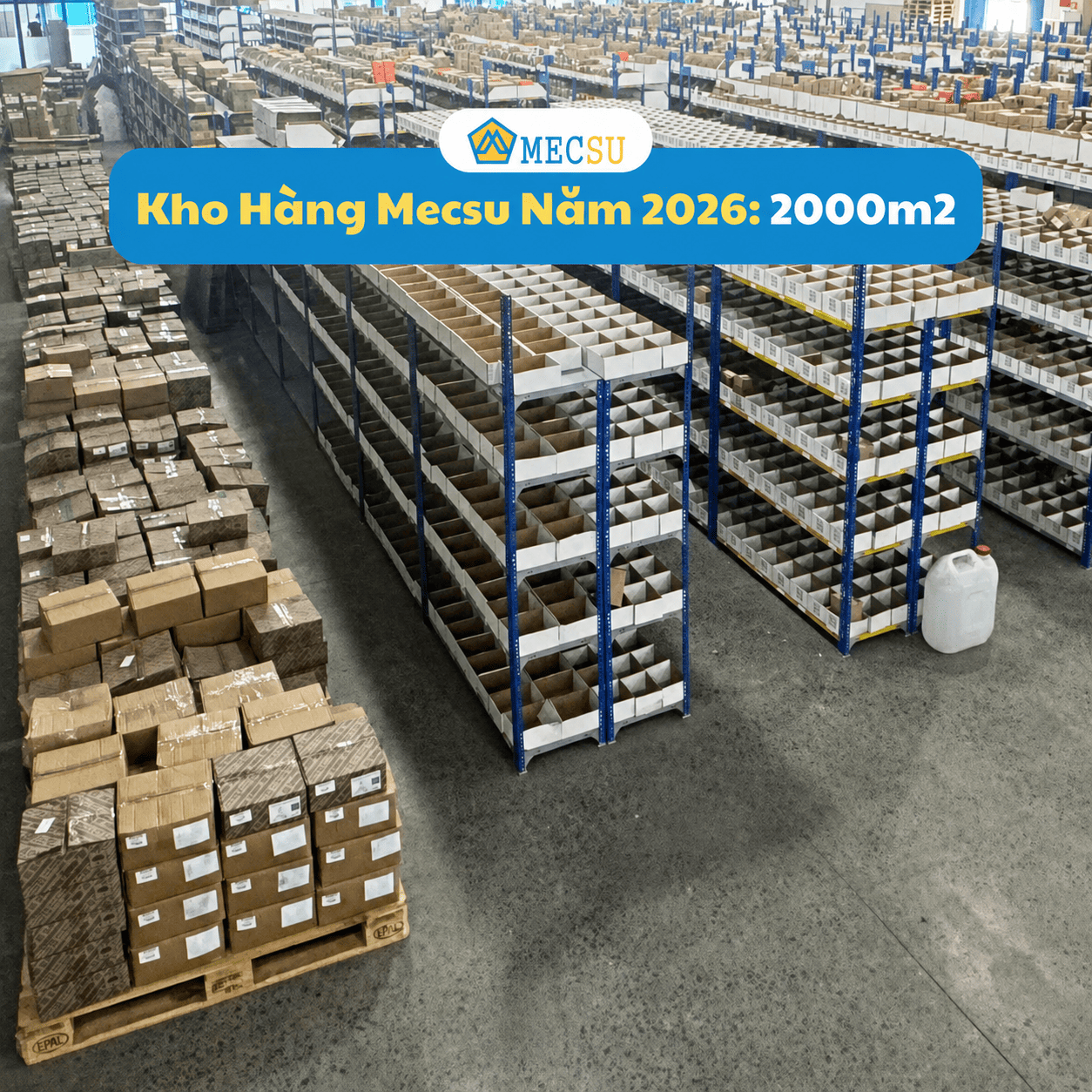 Hình ảnh tổng kho Mecsu chứa hàng chuyên nghiệp