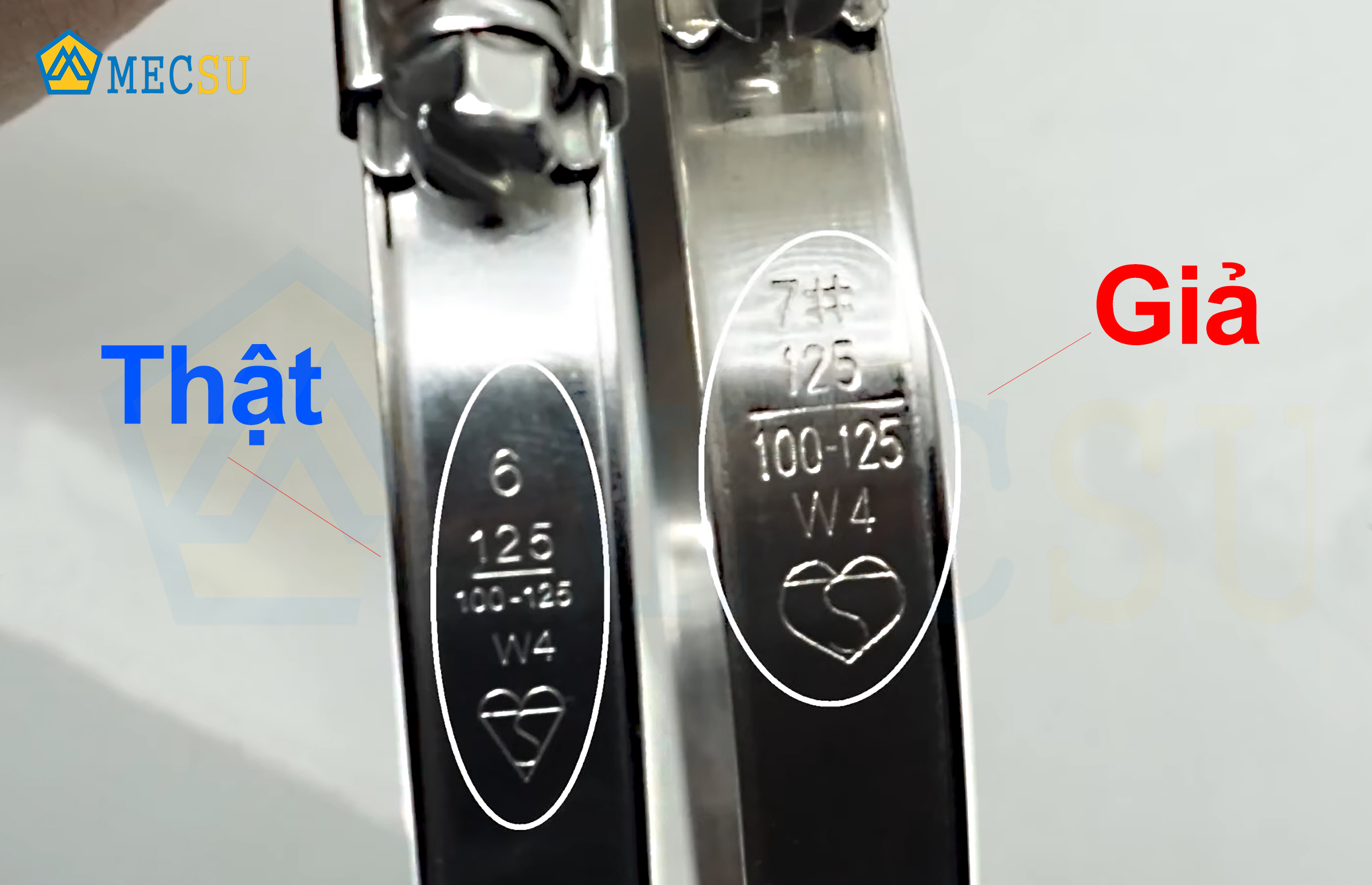 phân biệt đai siết ống cổ dê thật giả